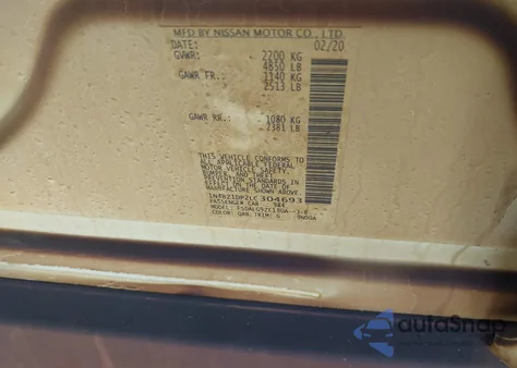 2020 Nissan Leaf Sl Plus 62 Kwh из США, поврежденный, VIN 1N4BZ1DP2LC304693